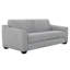 Canapé-lit européen Vara 78 po en tissu avec matelas en mousse mémoire de 8 po - Gris