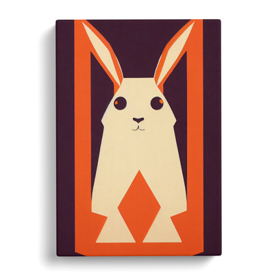 Dreng Rabbit Retro - Wrapped Canvas Print