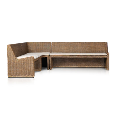 Senna 83" Woven Dining Banquette by Amber Lewis x Four Hands