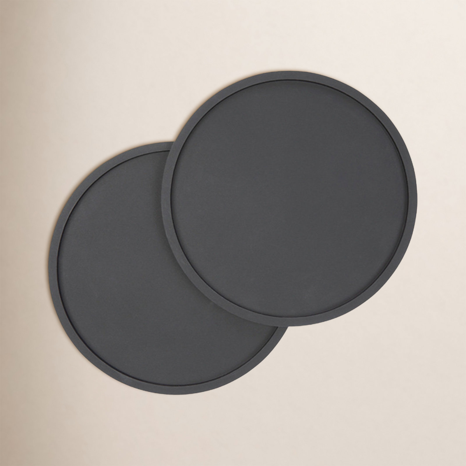 Circle Habit Pet Feeding Mat, Large (9"), Black
