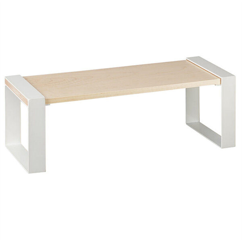 Rehausse de bois d'érable Cal-Mil 7 po x 20 po x 7 po WS-21122363715, Blanc / Brun