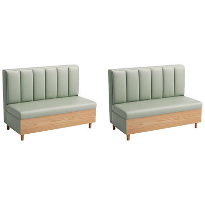 Modern Fashion Cafe Dessert Shop Restaurant Bench Faux Leather Upholstered Bench