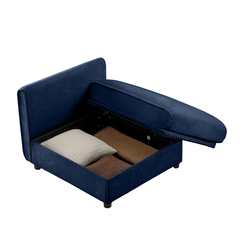 24 Canapé sans accoudoirs - Bleu