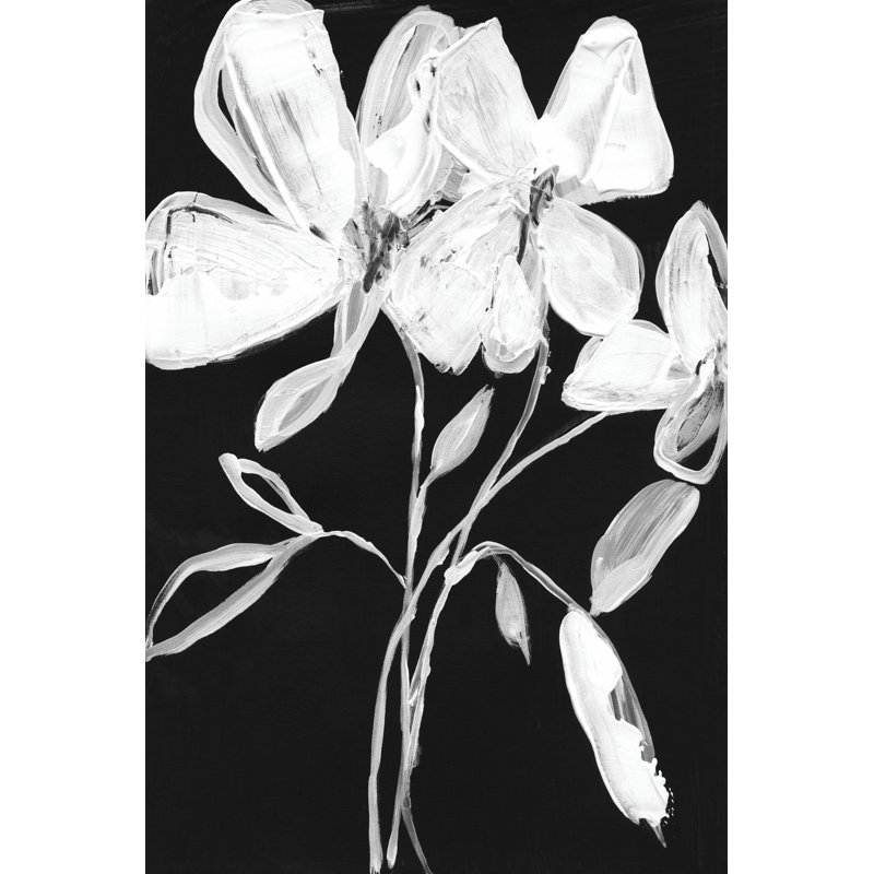 Fleurs blanches fantaisistes I, H 36 po x l 24 po