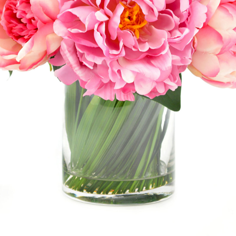 Peony Bouquet, 10"H x 10"W x 10"D, Pink