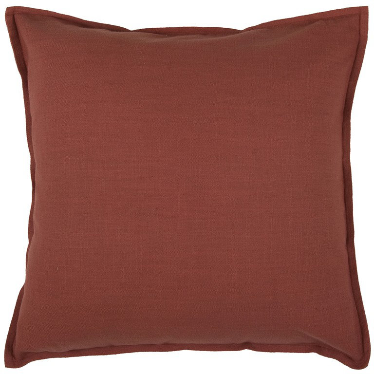 20" Hot Pink Cotton Throw Pillow, Rust/Brown