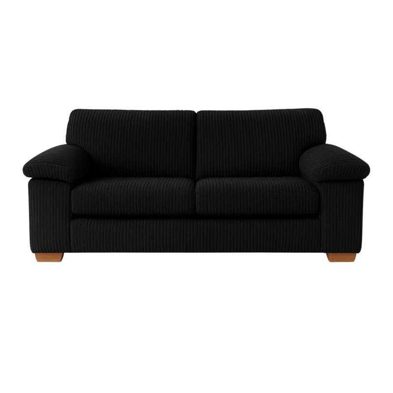 Upholstered Jambo Cord Amalfi Sofa, Black