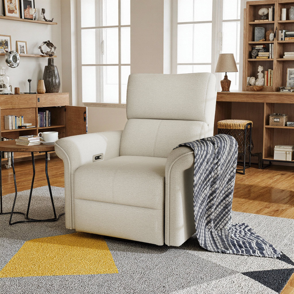 Smooth Rocker Chair Latitude Run® Power Swivel Rocker Recliner Chair - Modern Space-Saving ...