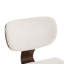 Chaise d'appoint rembourrée en tissu Boucle, blanc et noyer
