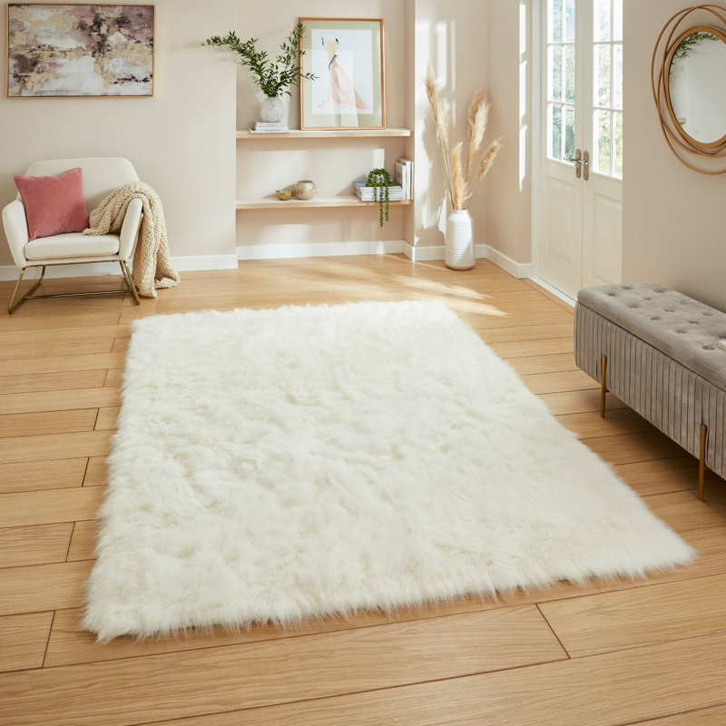 Polar Plush Aketzalli Machine Tufted Ivory Area Rug, Rectangle 80 x 150cm
