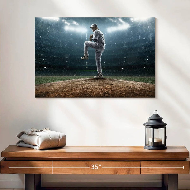 Sireci Baseball Pitching, 16" H x 24" W