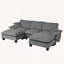 Canapé en U avec voilier, 2 repose-pieds et 2 coussins, chenille-1496898898-1496898902