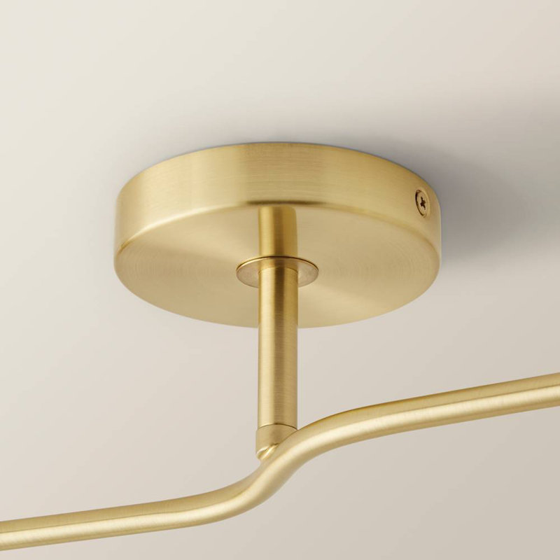 Chessy Glass Semi Flush Mount, No
