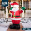 Père Noël gonflable 6 pi avec sac cadeau