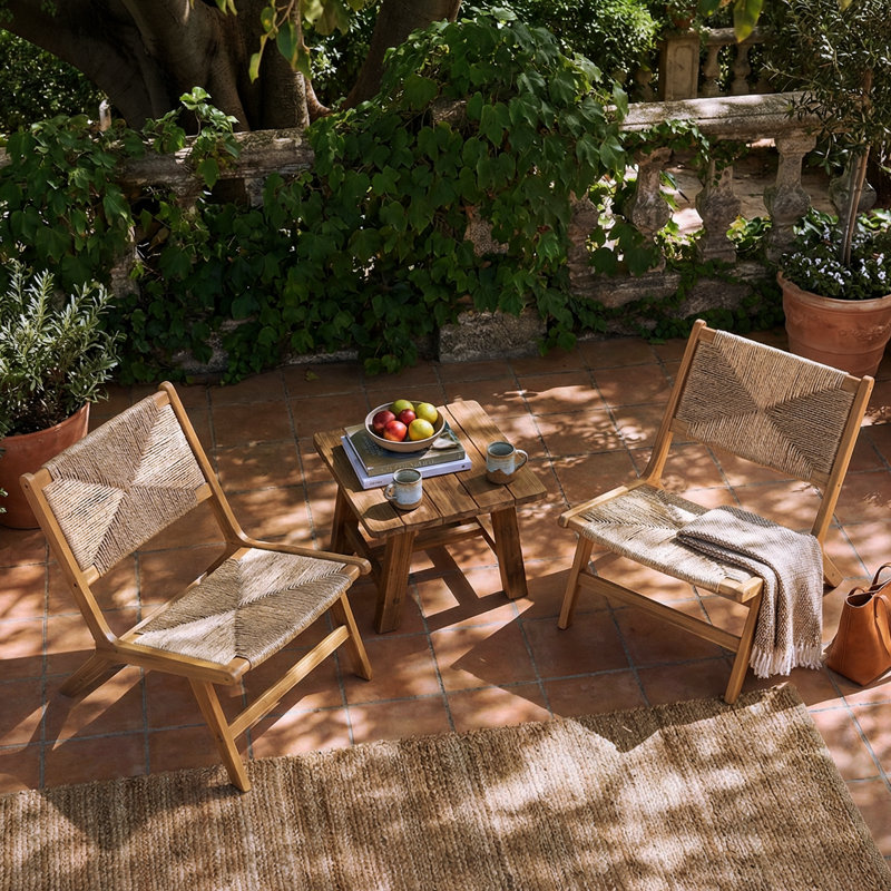 Chaises longues Bhaktivinod, Teck clair