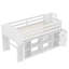 Lit mezzanine simple simple avec tablettes, tête de lit et escalier-85228872
