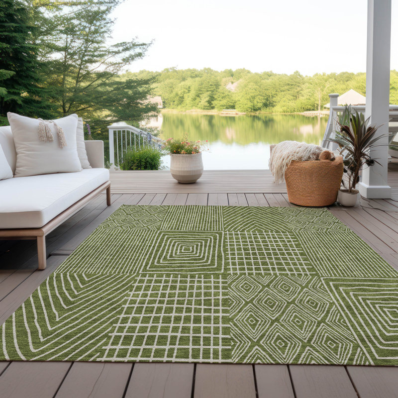  Tapis vert intérieur / extérieur lavable à la machine Chantille ACN990, Rectangulaire 3 pi x 5 pi