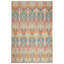 Seneca Machine Printed Polyester Chevron Area Rug in Brown/Red/Green-1546400397