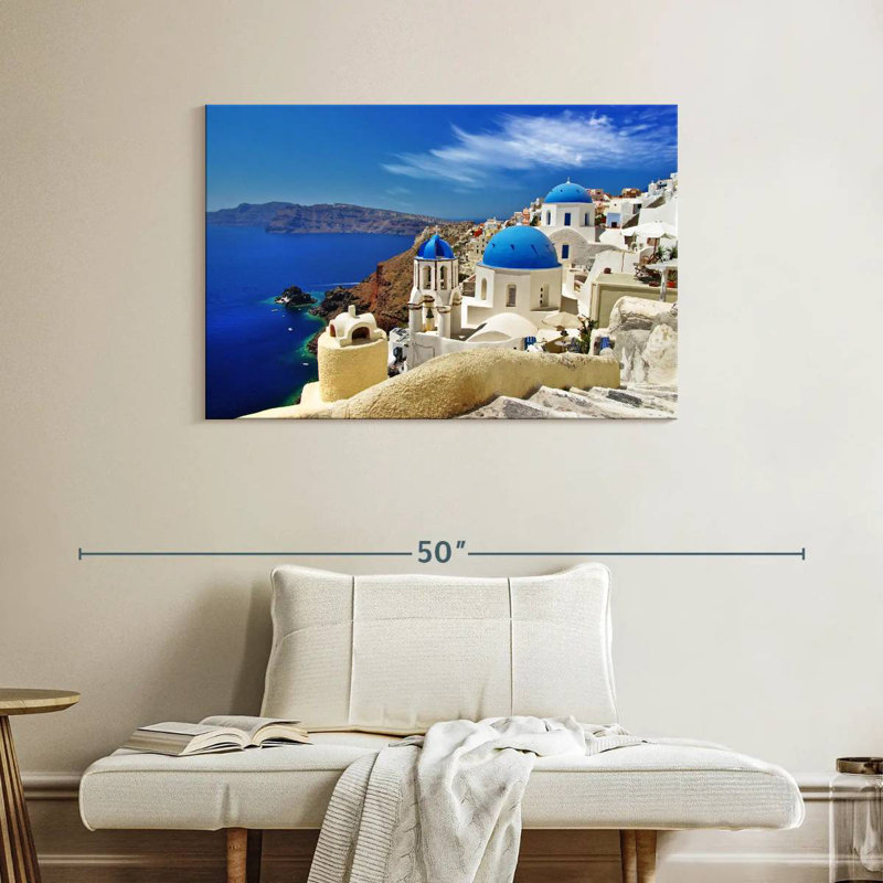 Ravi Santorini Cliffside Caldera, H 26 po x l 39 po