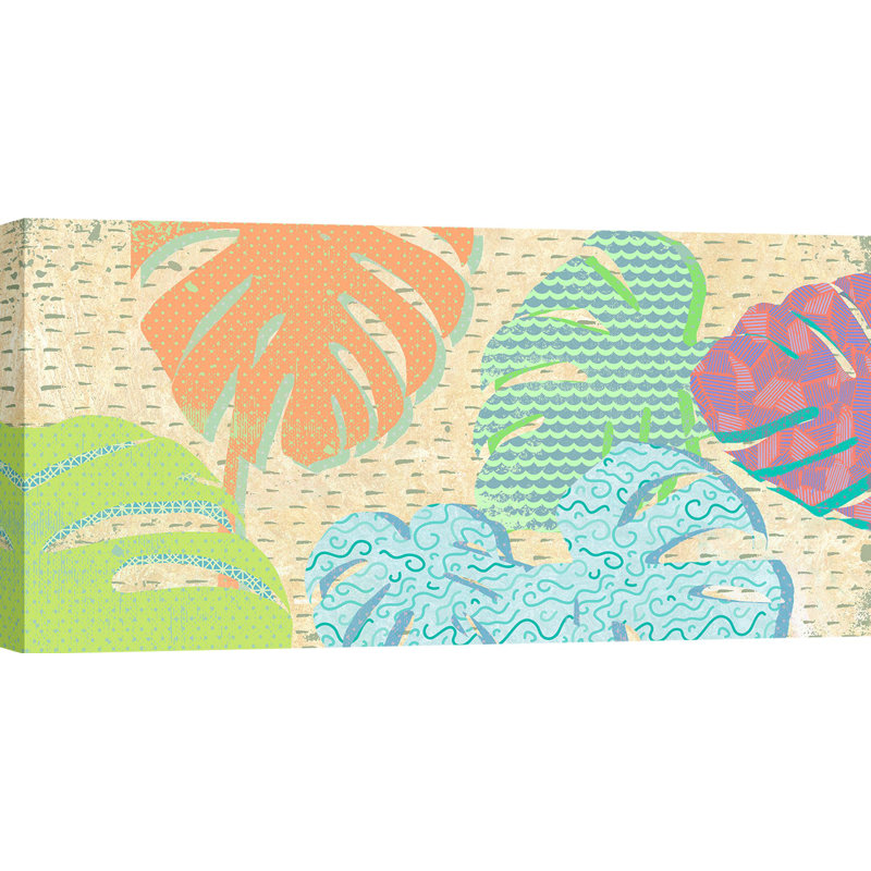 2CG6286 Leaves Décor by Eve C. Grant - Wrapped Canvas Art Prints, 50cm H x 100cm W x 4cm D