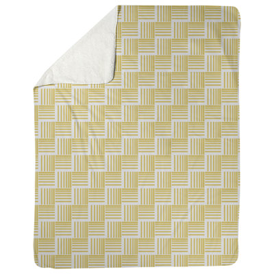 Couverture polaire à rayures classic basketweave