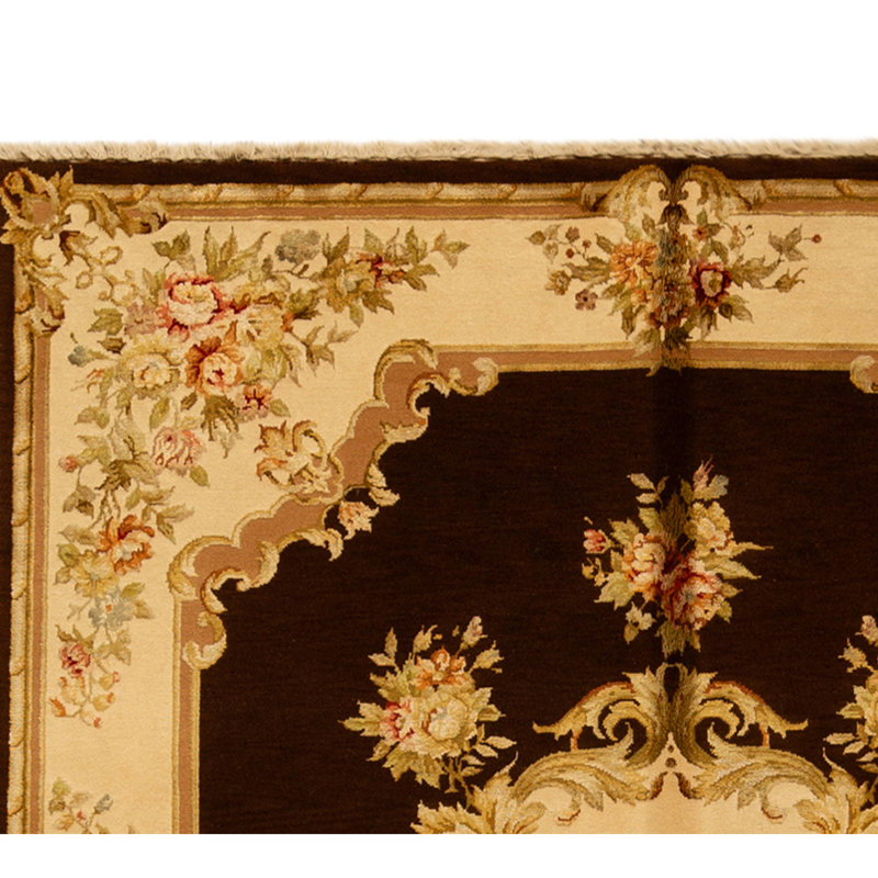 Handmade Silk and Wool Area Rug
