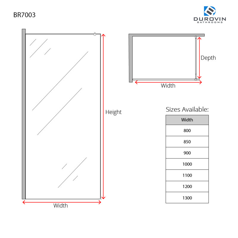 2000mm H with Glass, 900 Cm