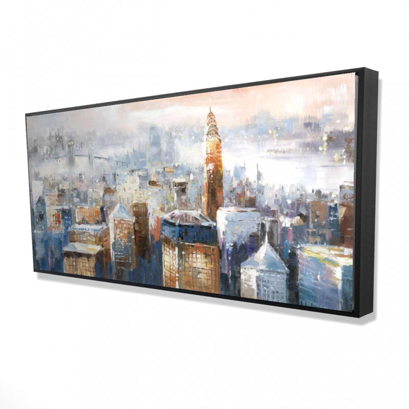 Abstract new york city - 24"x48" Framed canvas