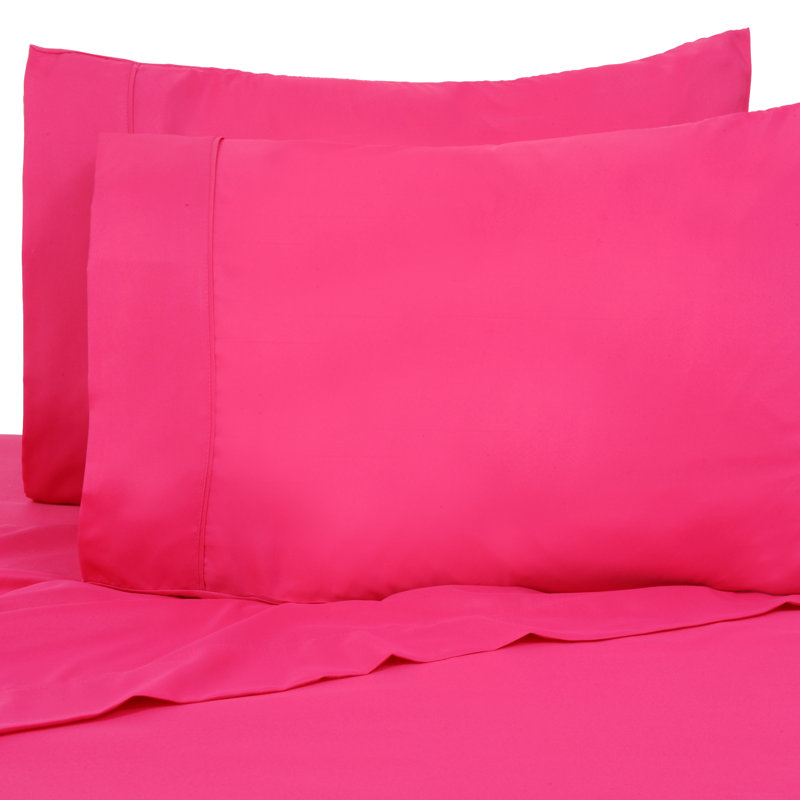 Microfiber Sheet Set, Twin Sheet Set, Hot Pink