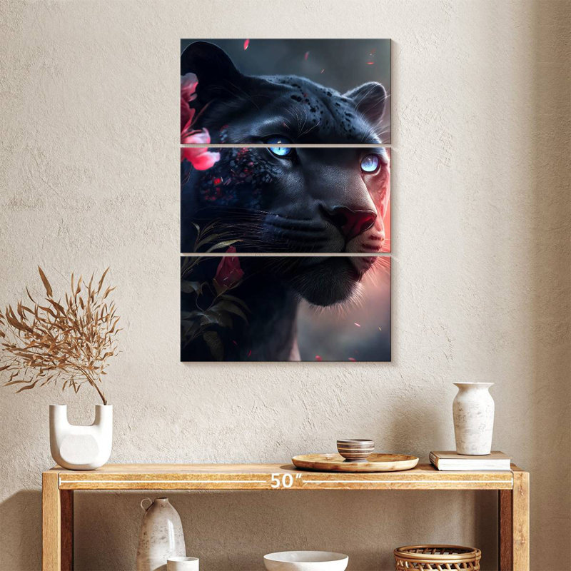 Brampt The Pink Black Panther, 38" H x 24" W
