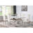Allessandra White And Chrome Rectangular U-Shaped Base Dining Table