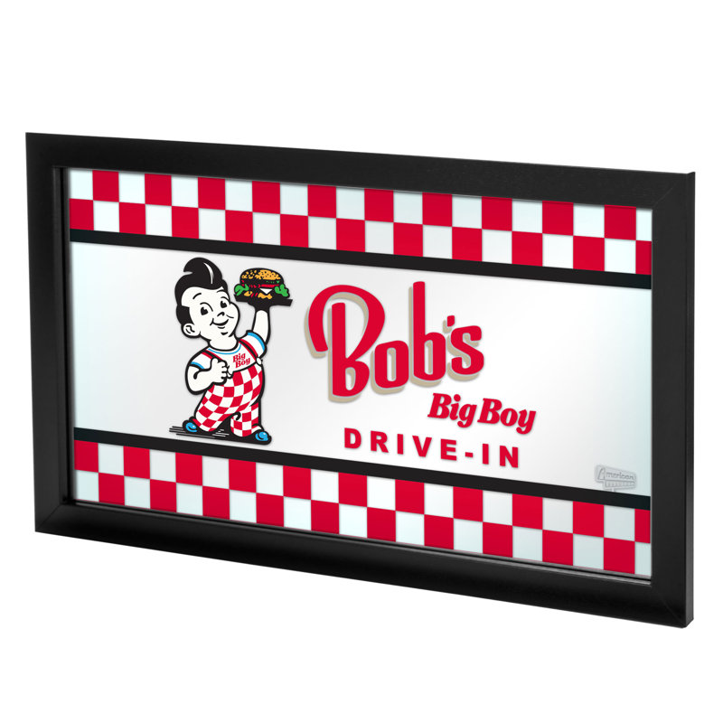 Bob's Big Boy Wood Wall Mirror