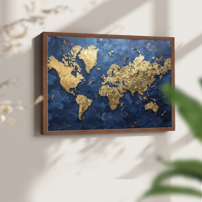 Map Series-V -Framed Print - Restickable