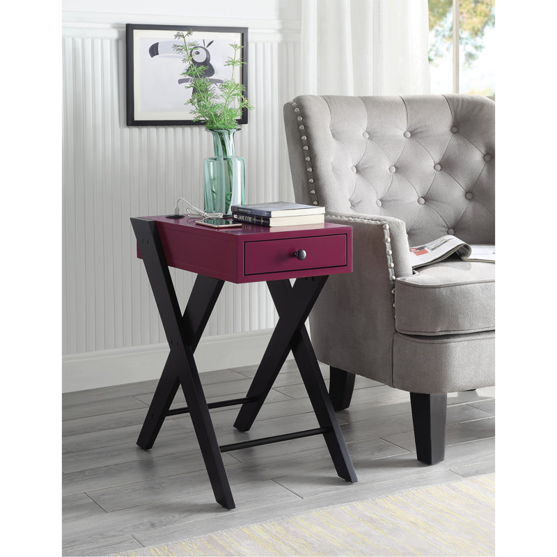 Table d'appoint avec port USB intégré