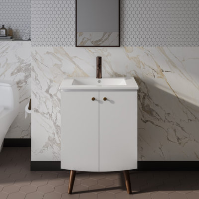 Meuble-lavabo blanc 24 po Manoir