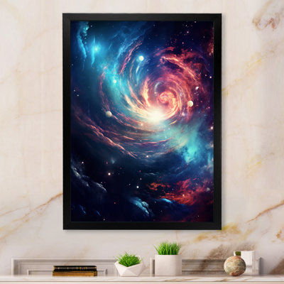 Vibrant Space Galaxy - Animals Flamingo Wall Art Prints