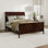 Lit plateforme en bois massif Valencia avec pied de lit assorti Valencia