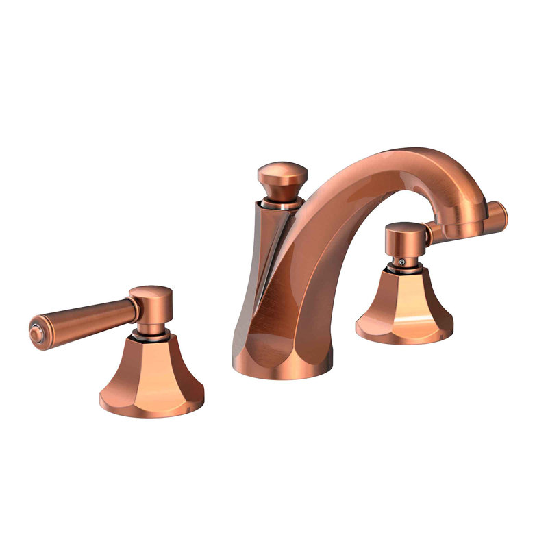 Metropole Widespread Bathroom Faucet with Drain Asssembly, Antique Copper