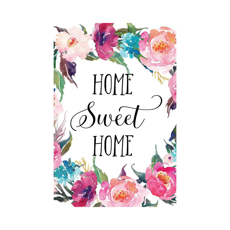 Home Sweet Home - Print on Canvas, Wrapped Canvas, 30.48cm H x 20.32cm W x 1.91cm D