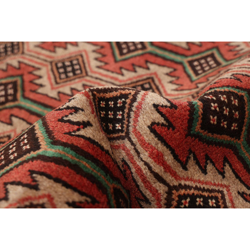 Tapis brun clair Teimani 3 pi 3 po x 6 pi 0 po