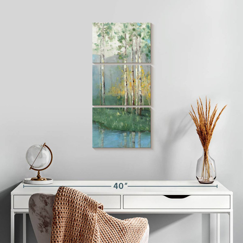 Birch Reflections IV, H 27 po x l 12 po