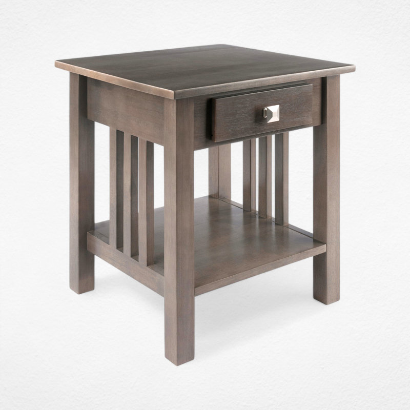 Hiles Accent Table in Oyster Gray