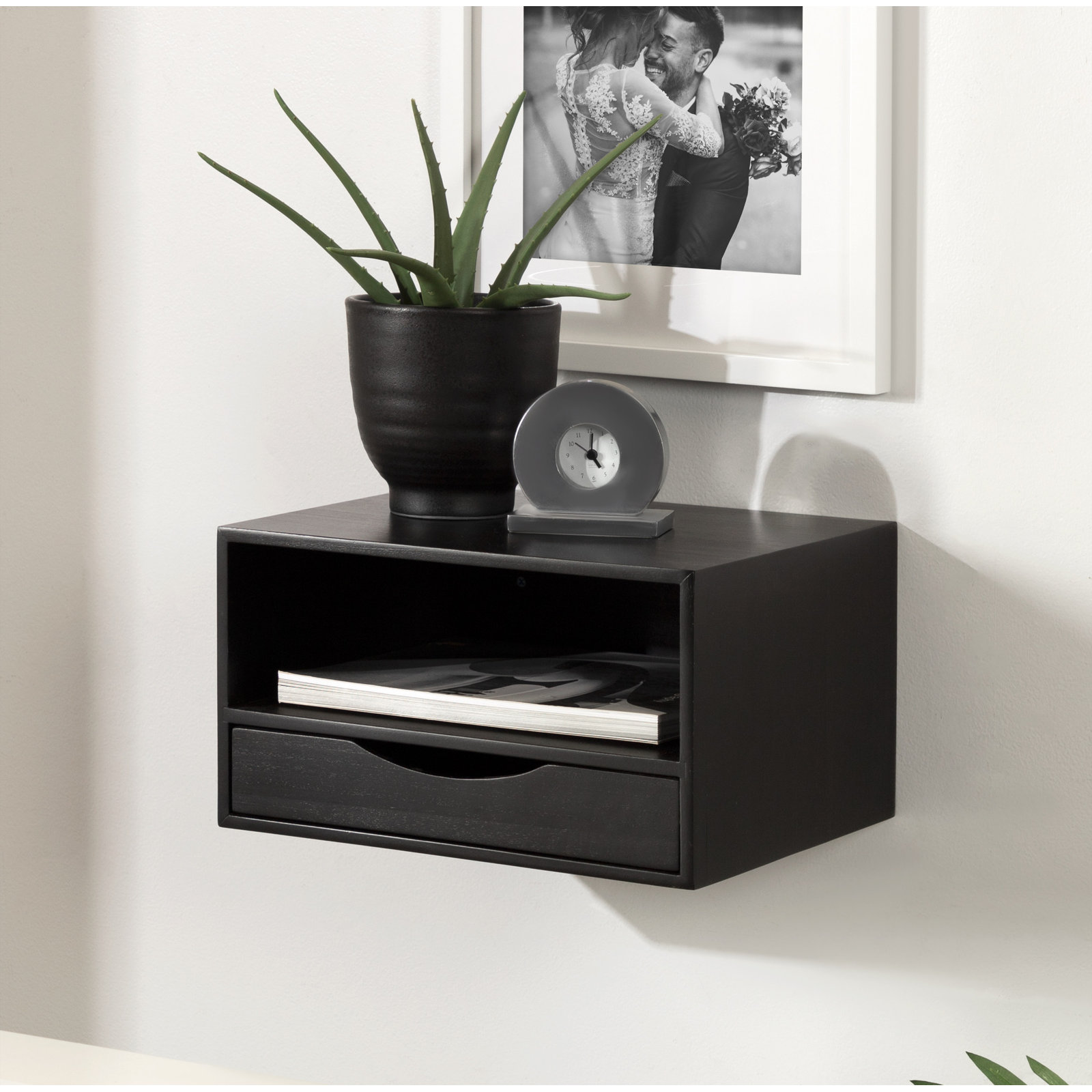 Adeana 13" Floating Shelf, Black