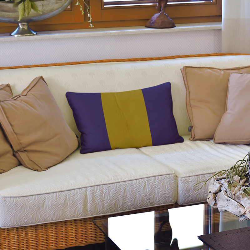 Housse de coussin lombaire Atlanta, Baltimore, Minsk / jaune