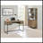Rustic Oak Herringbone 2-Door Bookcase