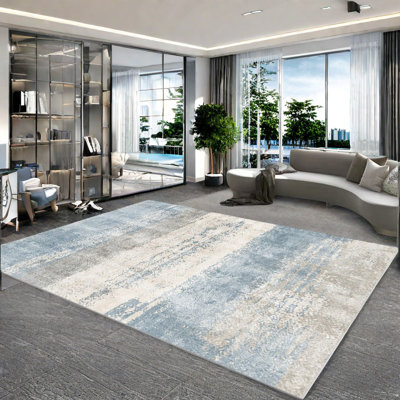 Tapis de style encre_ Bleu clair