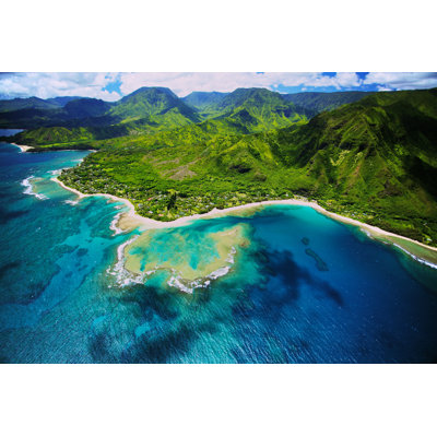 " Tunnels Beach Kauai " by Bjonesmedia