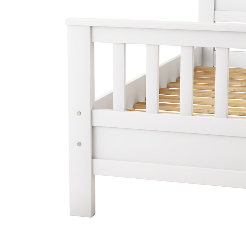 Lit plateforme Hostnick, Blanc, Complète