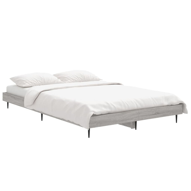 Loginov Bed Frame, 120 x 190cm, Grey Sonoma