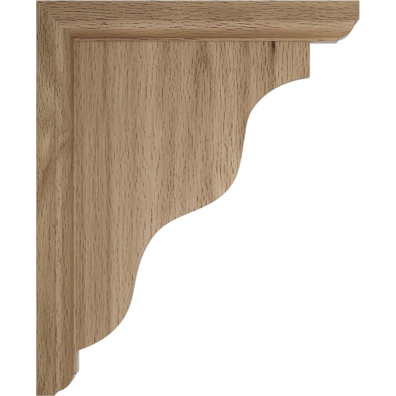 Support traditionnel Hamilton, Chêne rouge, H 11 po x l 1,5 po x P 9 po